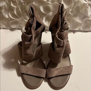 Hinge Taupe Suede Women's Sandals